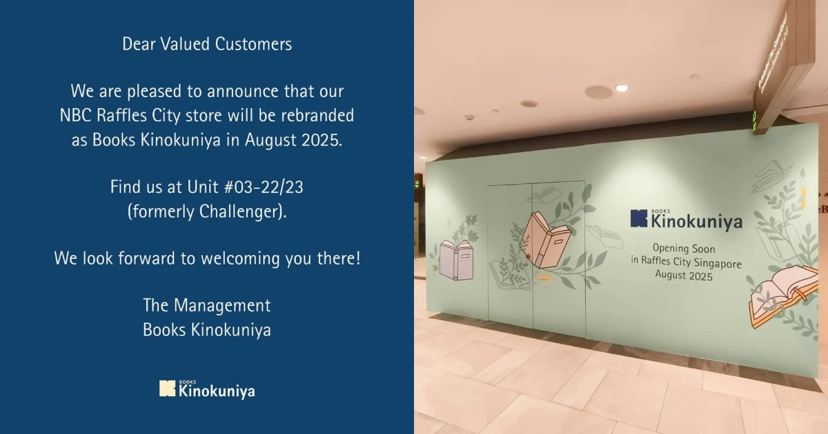 Books Kinokuniya to open new outlet at Raffles City this August 