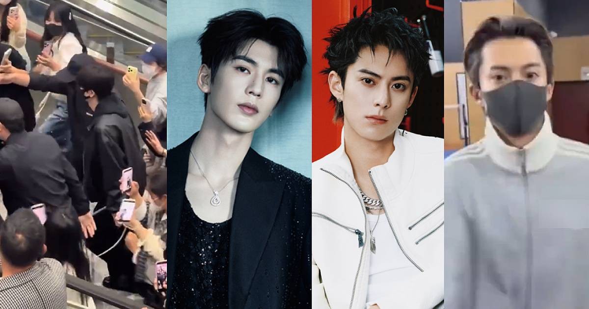 Boundaries broken: Zhang Linghe mobbed at railway station, Dylan Wang slaps stalkers' handphones away