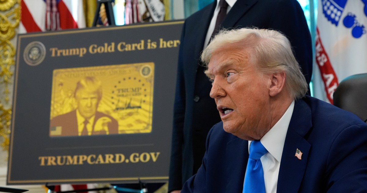 Trump's 'gold card' visa starting at $1.28m granted to just 1 person so far, White House says