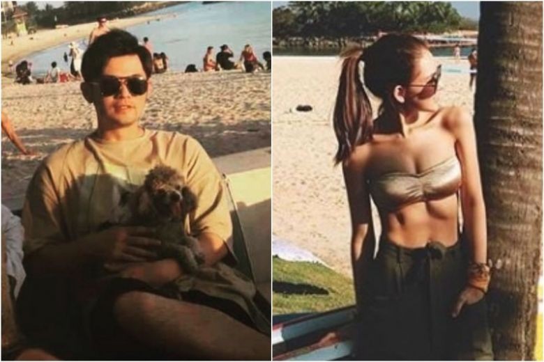 Jay Chou spotted at Sentosa beach with wife Hannah Quinlivan