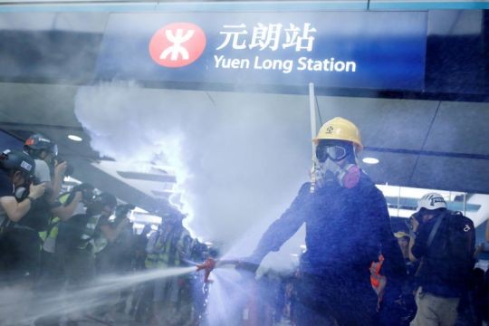 Hong Kong protesters clash with police, angry at lack of prosecutions after July subway mob attack