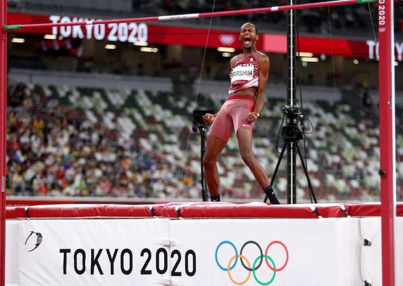 'Can we have 2 golds?' Barshim, Tamberi share high jump win at Tokyo Olympics