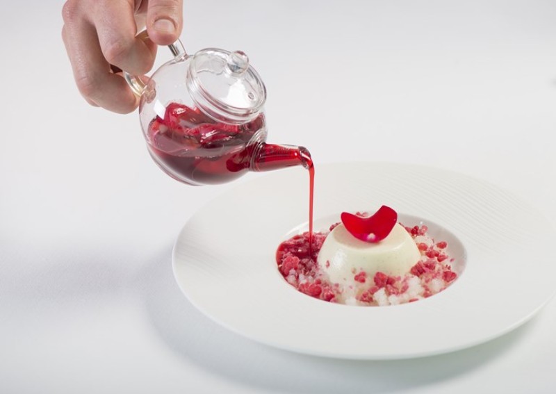 Lockdown cookup: A delicate balance of lychee, raspberry and rose in Tony Fleming's buttermilk panna cotta