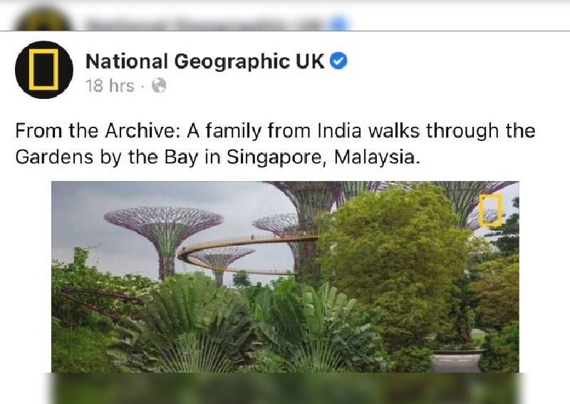 National Geographic UK says Singapore is in Malaysia, netizens reply 'welcome back'