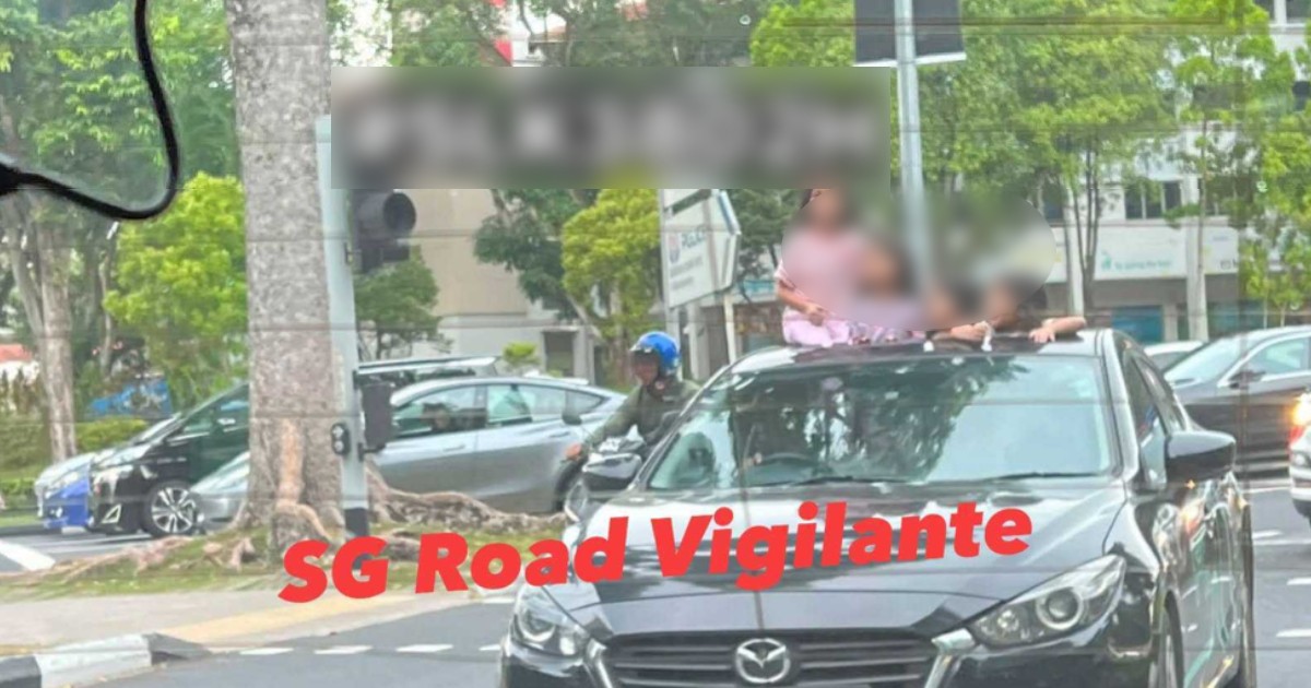 Kids spotted standing through GetGo car sunroof; firm warns against unsafe driving
