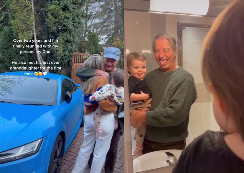 'Can't stop crying': Singapore-based couple returns to UK after more than 2 years, introduces baby to family