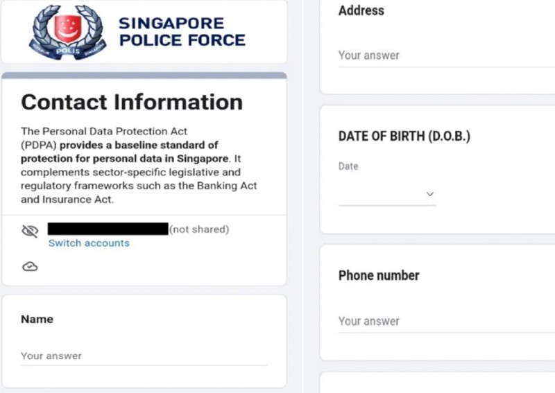 New scam lures victims to make police report using fake Google form