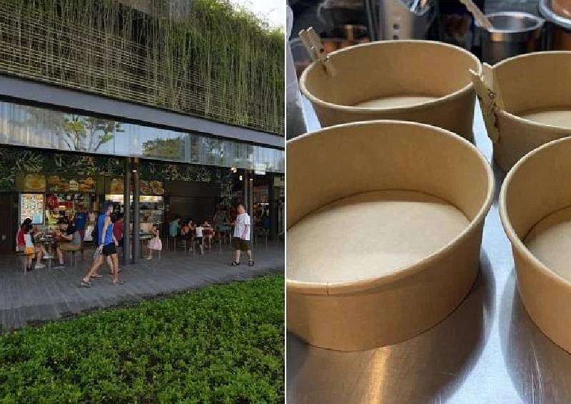 Some stalls at new Sembawang hawker centre charging up to 80 cents for takeaway containers. Here's why