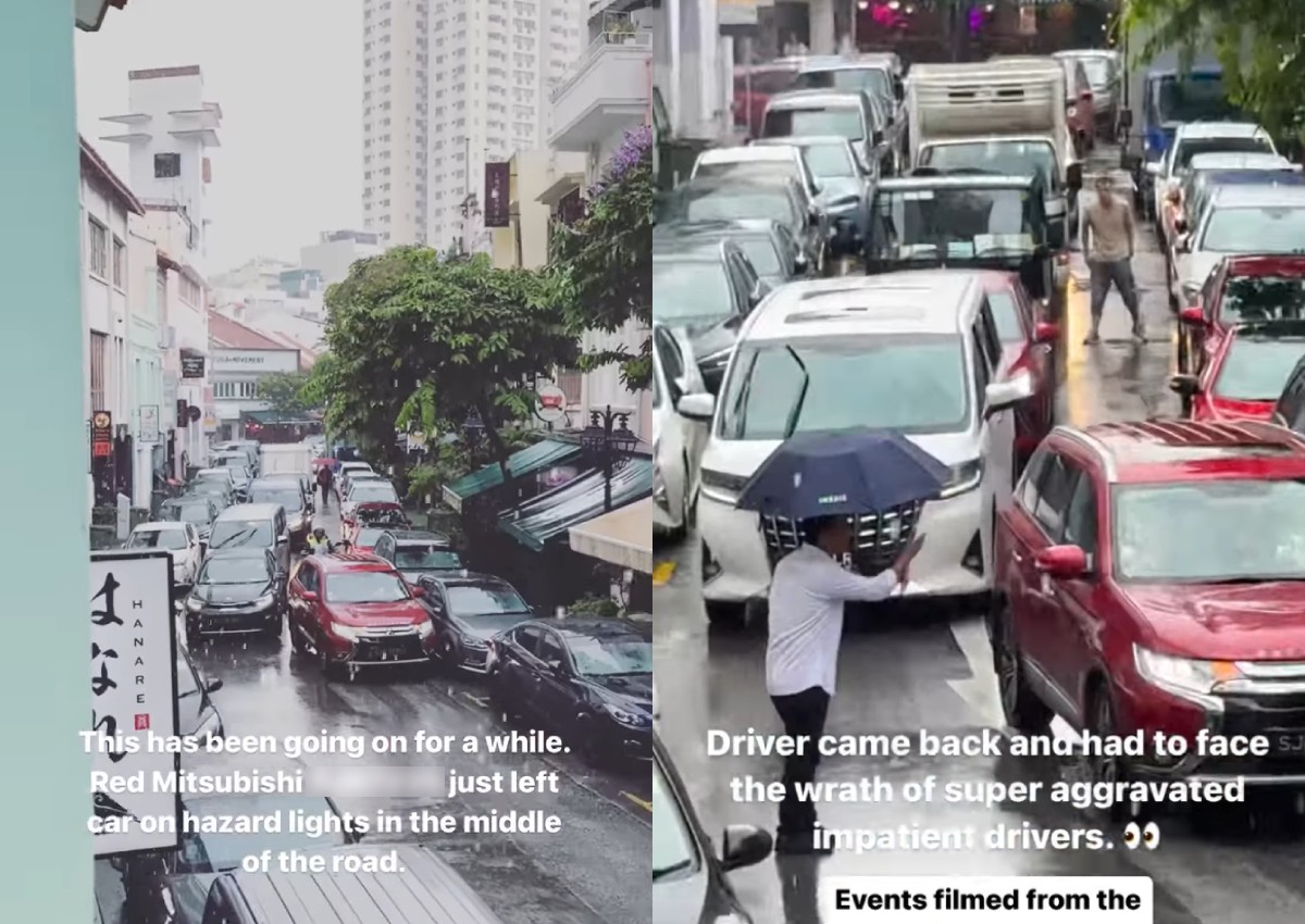 Motorists blast driver whose car blocked traffic at Circular Road for 30 minutes