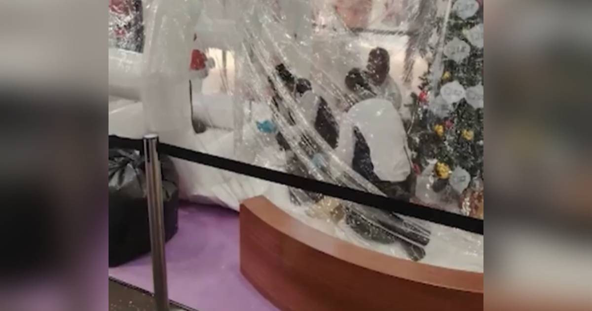 Boy injures finger while playing with Christmas decorations at Century Square