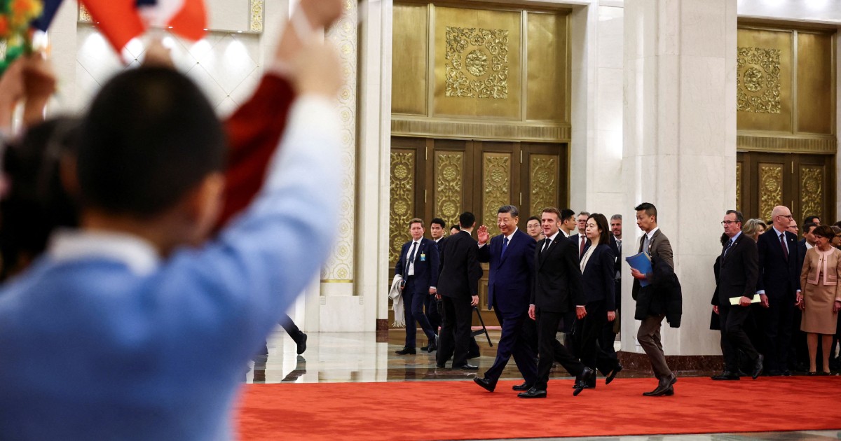 world Macron urges Xi to help correct 'unsustainable' global trade imbalances