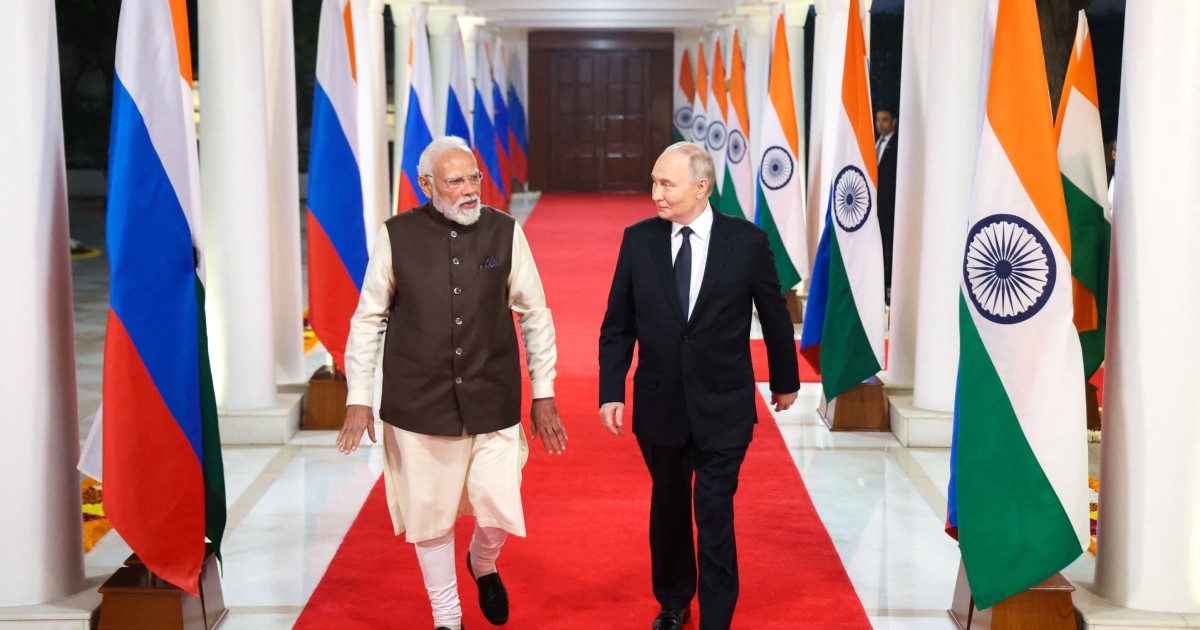 Putin and Modi discuss trade, peace in New Delhi summit