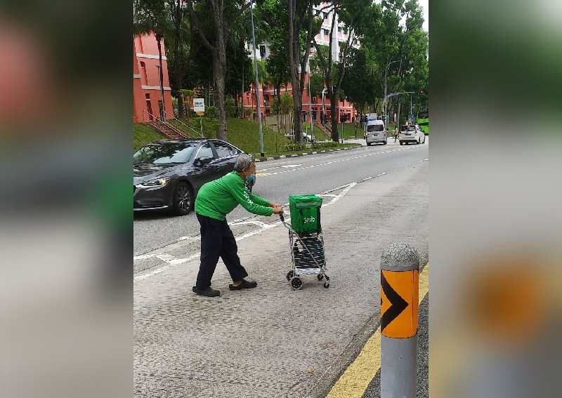 Hunchbacked man, 64, takes an hour to deliver food on trolley