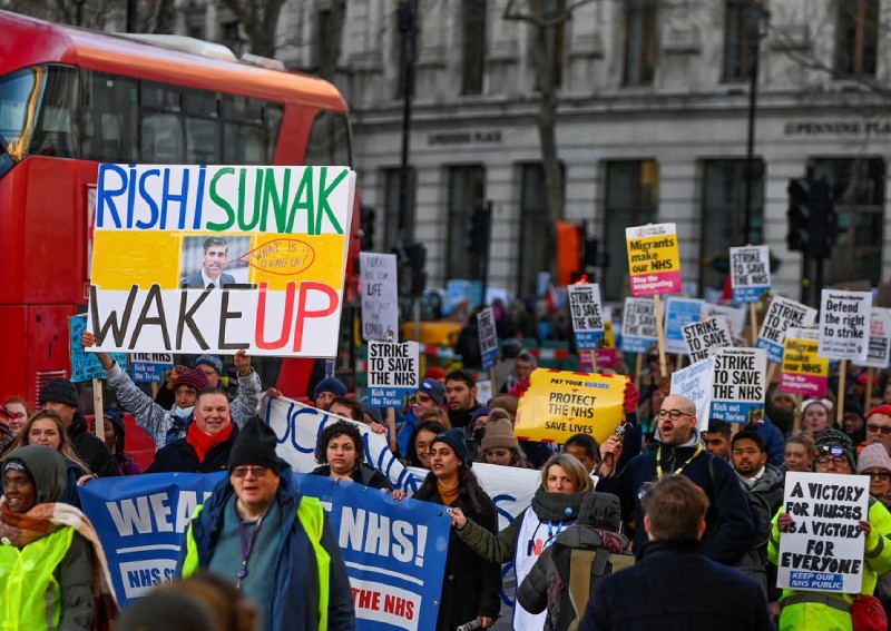 Britain faces largest ever healthcare strikes as pay disputes drag on