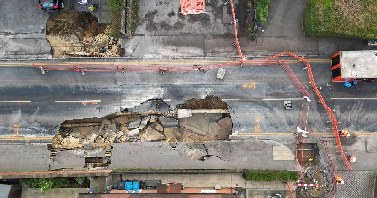 Large sinkhole appears in English village, forces evacuations