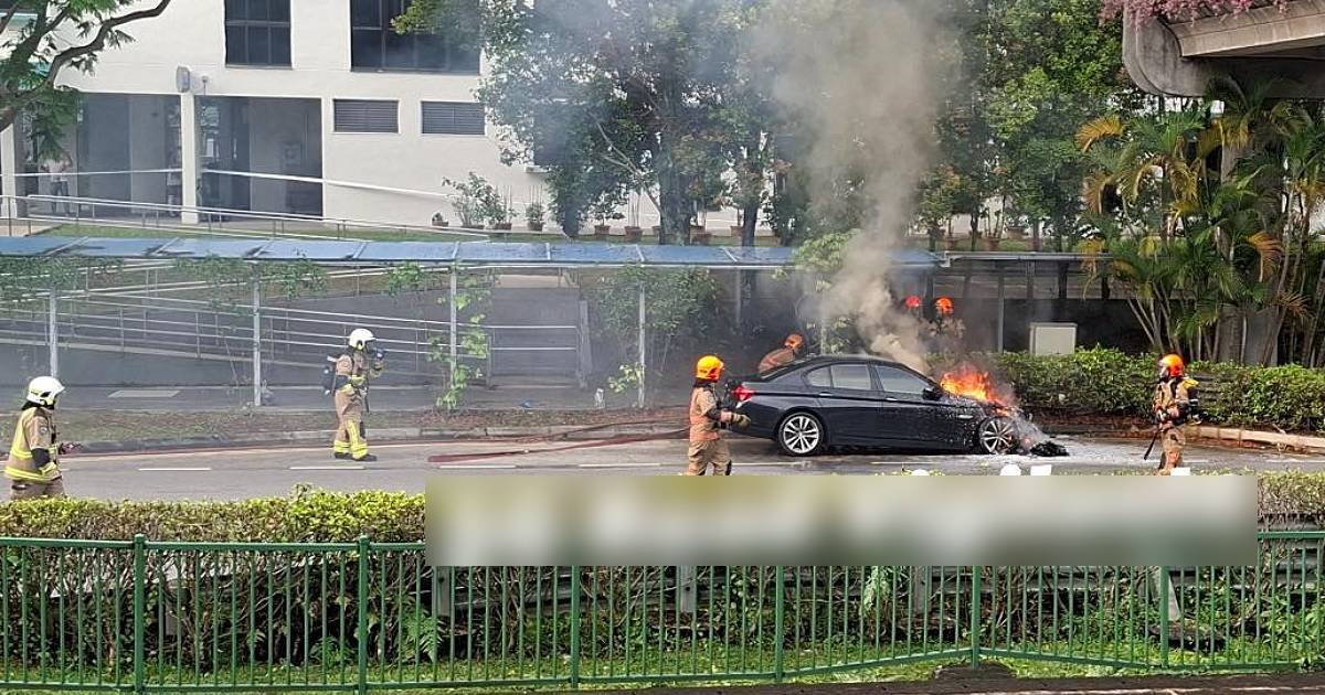 BMW catches fire along Woodlands Avenue 5, no injuries reported