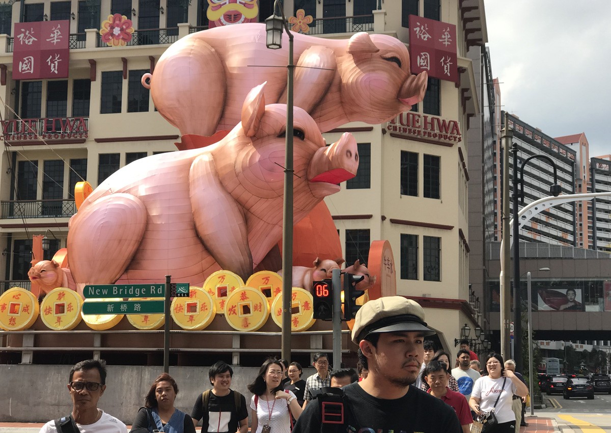 'You dirty pig': Public not charmed by Chinatown's Chinese New Year decor