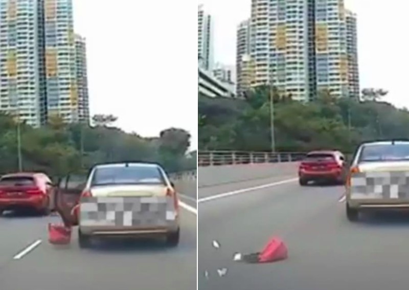 Woman tosses handbag out of moving car, causes 5-vehicle collision on CTE