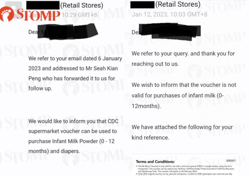Can CDC vouchers be used to buy infant milk powder? NTUC FairPrice clarifies 