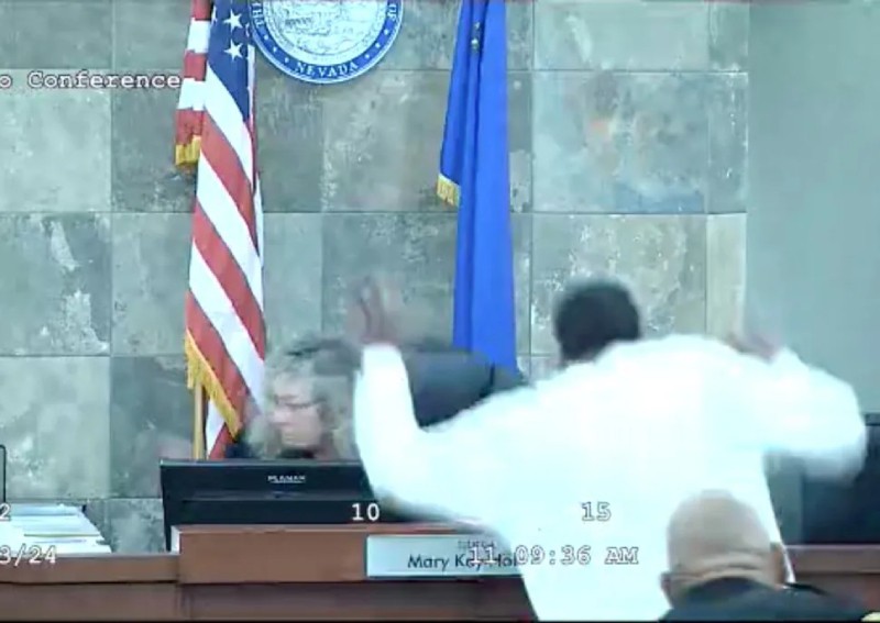 Las Vegas judge attacked by felon during sentencing