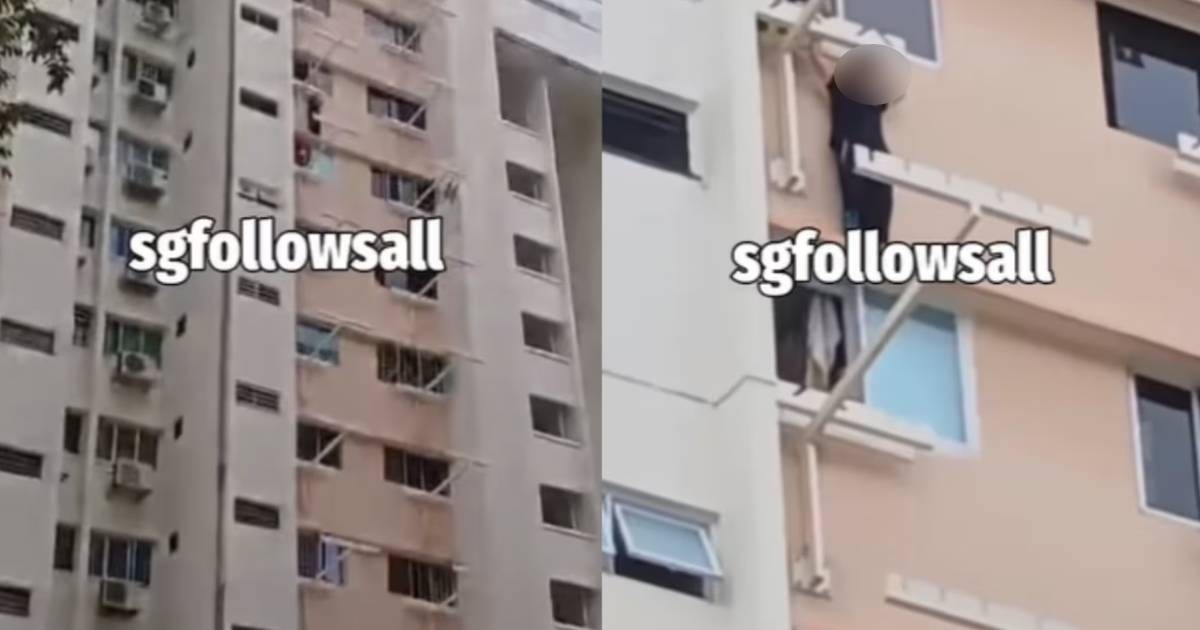 Woman rescued after getting trapped on 10th-floor ledge of Tampines flat