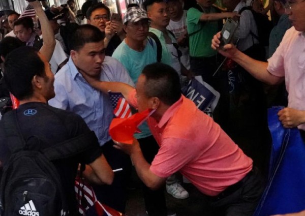 Fights break out as Taiwan's president Tsai Ing-wen visits New York