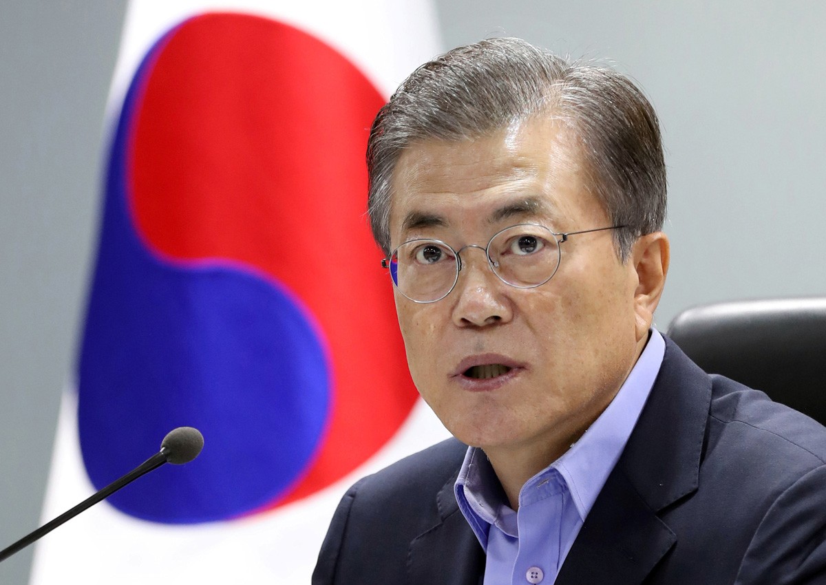 South Korea's President Moon Jae-in calls Japan claim of North sanctions breach a 'grave challenge'