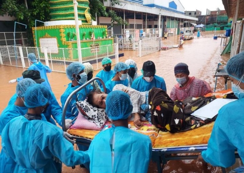 Myanmar floods, coup complicate growing Covid-19 outbreak