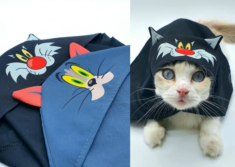 Win matching Sylvester or Tom beanies for you and your cat!