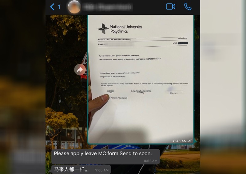 'Malays are the same', supervisor says after seeing employee's medical certificate