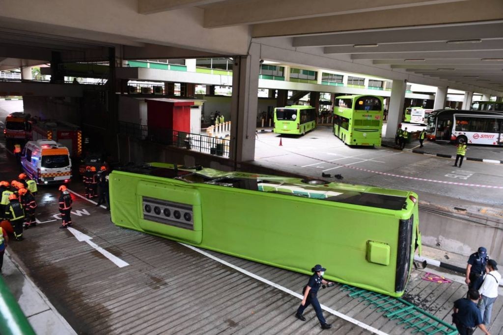 Bus collision at Bukit Batok interchange: 5 with 'more serious injuries' among 14 taken to hospital