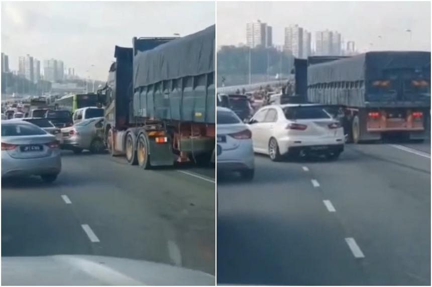 34-year-old driver arrested after ramming lorry into multiple vehicles near Woodlands Checkpoint