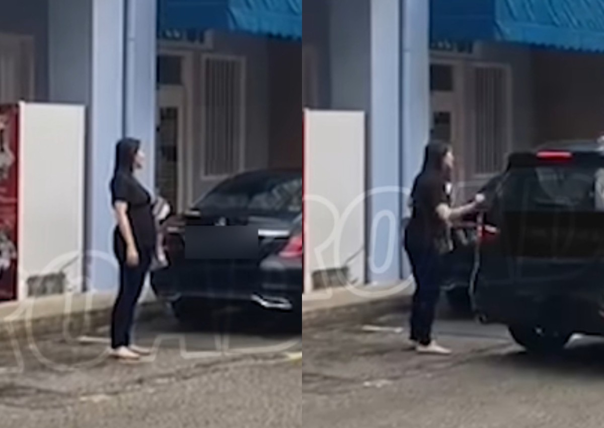 'Human tissue paper': Woman chopes parking lot by standing in it, boldly raps knuckles on reversing car
