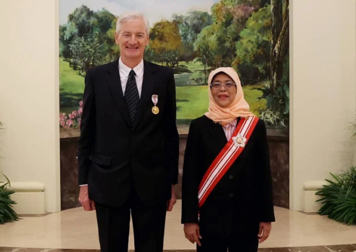 James Dyson awarded Public Service Star by President Halimah