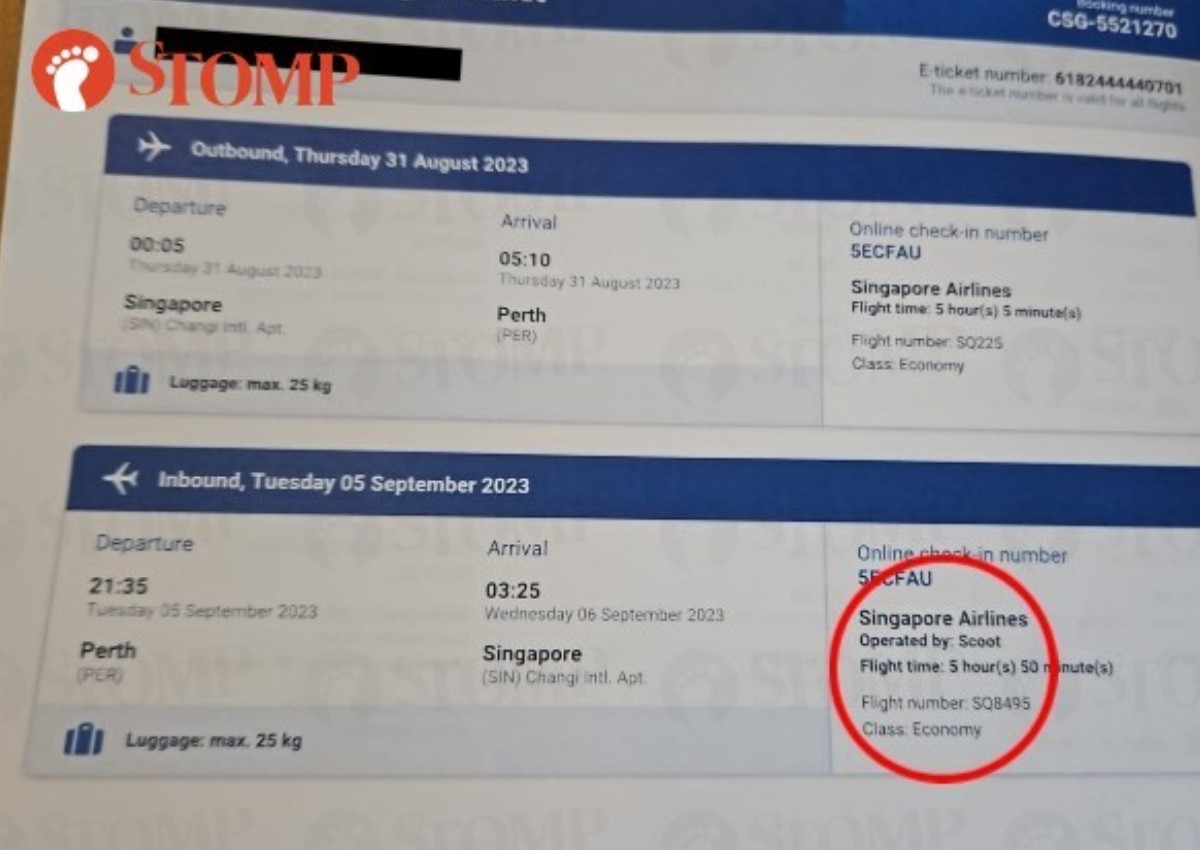 Traveller claims SIA flight booked via Scoot has $1,200 difference