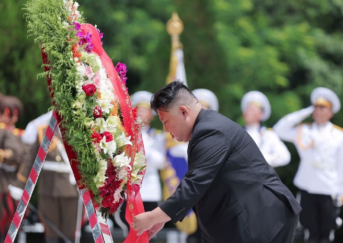 North Korea's Kim Jong Un visits Chinese military cemetery ahead of Victory Day