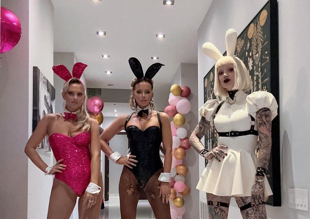 Kate Beckinsale dresses up as Playboy bunny to celebrate 50th birthday