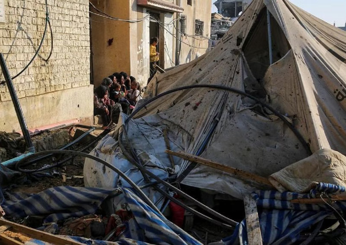 Gaza airstrike hit as displaced gathered for football match, witnesses say