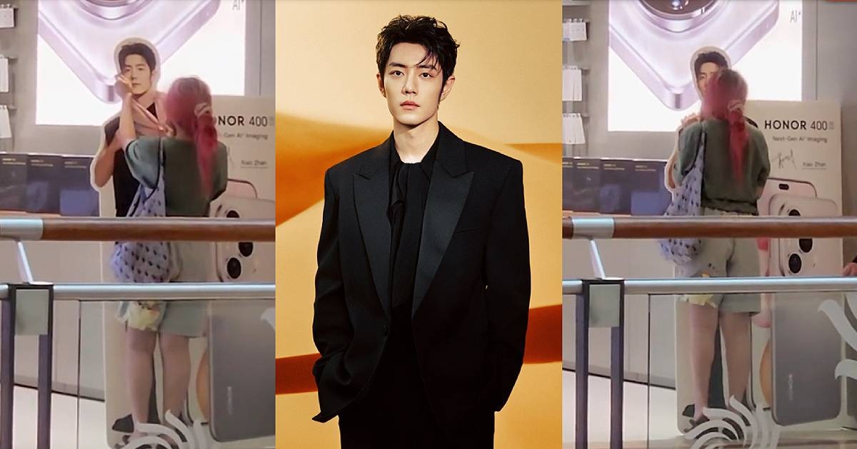 No joke: Woman makes out with Xiao Zhan's standee in Malaysia shopping mall