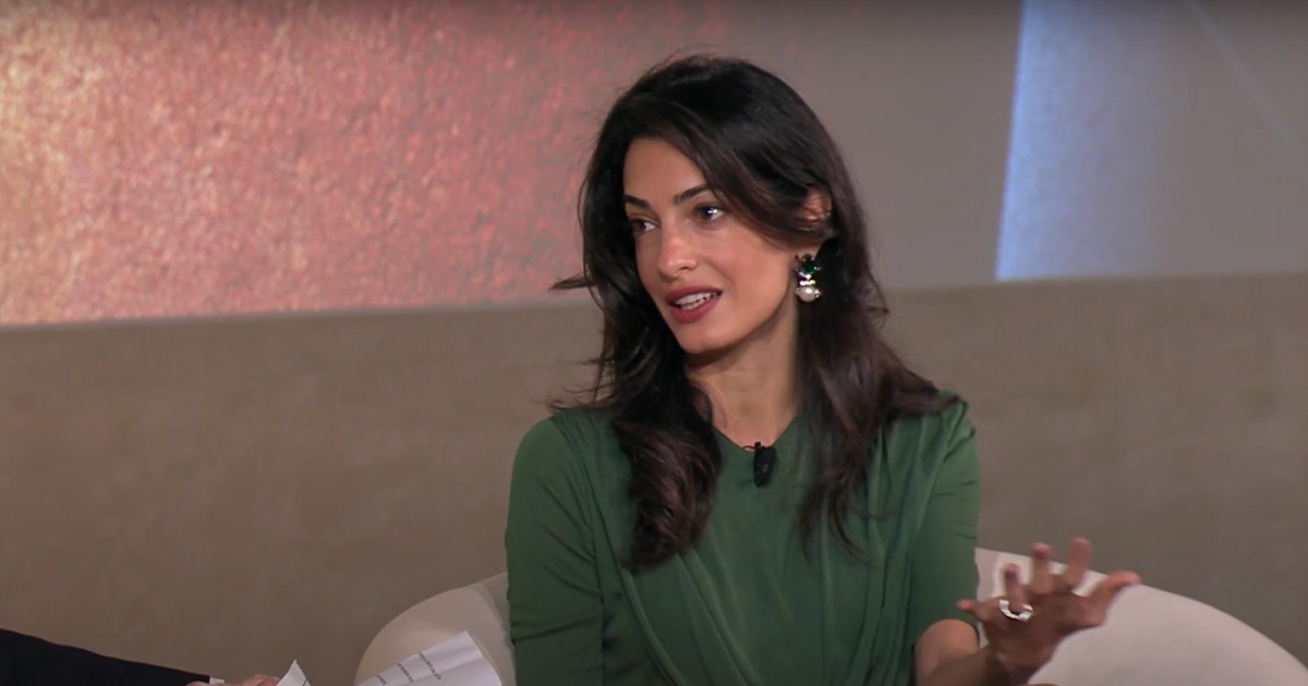 No phones allowed: Amal Clooney has a basket for friends who visit to forfeit their devices
