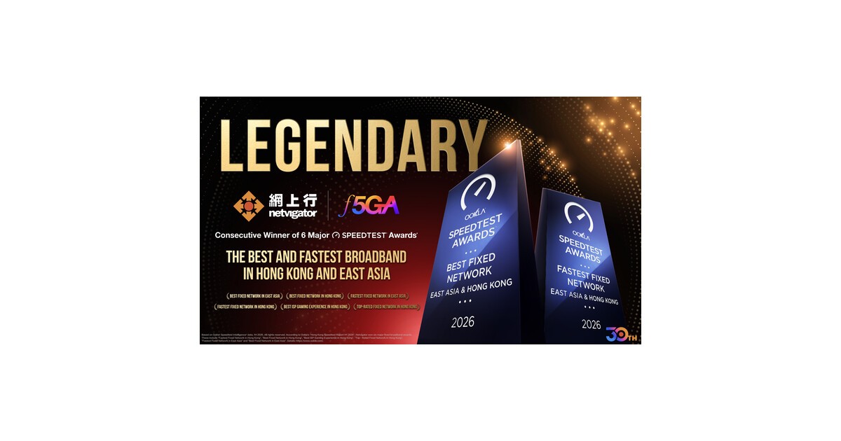 Netvigator wins Six Ookla® Speedtest® awards again