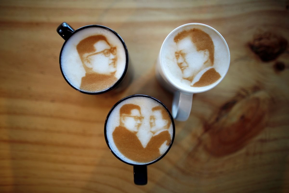 Latte art and a gym ad: Kim Jong Un's softer image in South Korea
