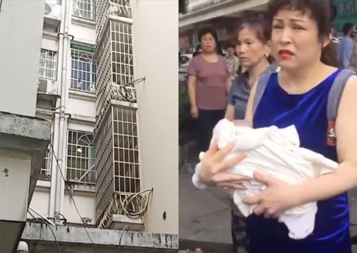 Baby in China gets tossed out of 3-storey window by mother, minutes after being born
