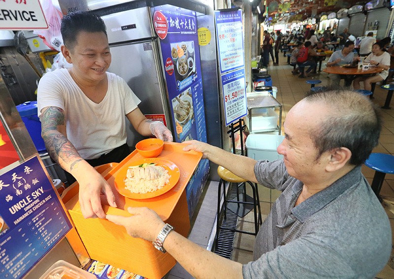 Free chicken rice for Pioneer Generation members at Maxwell Food Centre
