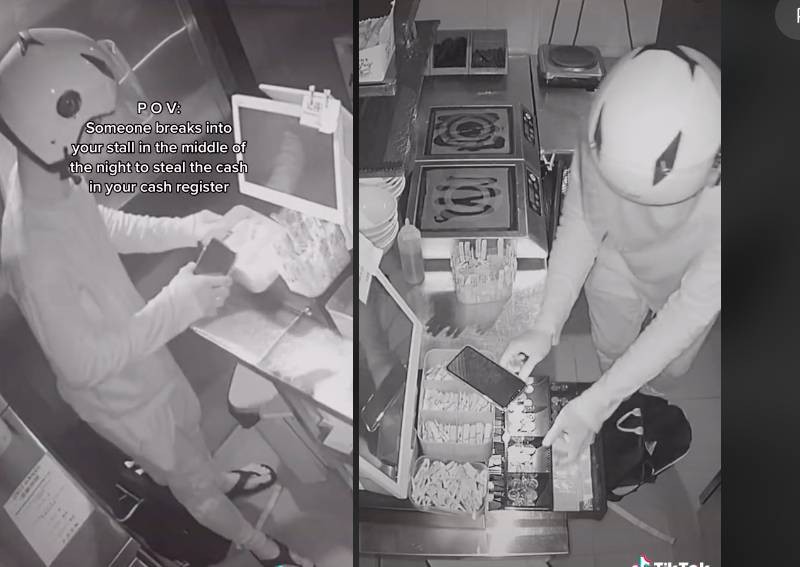 '12 hours of hard work gone in less than 5 minutes': Stall-holder posts CCTV footage of shop theft, gets blamed for it instead