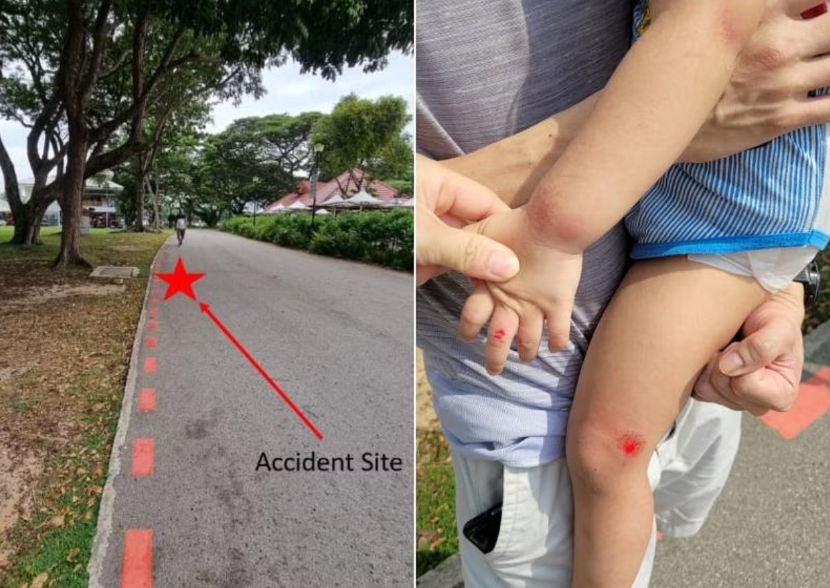 Mum and toddler hurt after cyclist crashes into them at East Coast Park, latter now uncontactable