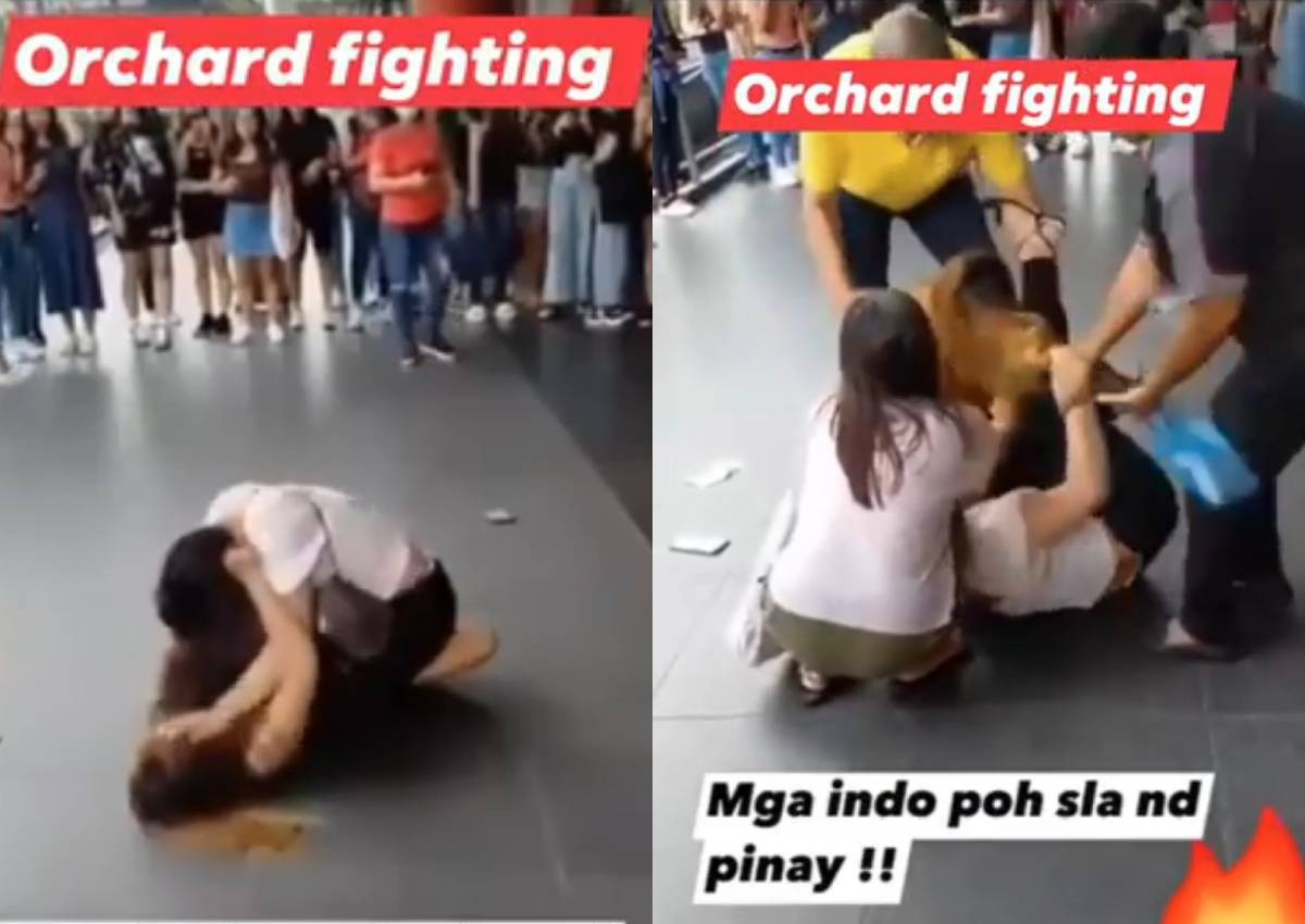 Catfight at Orchard Road: Women pull at each other's hair in alleged tussle over man