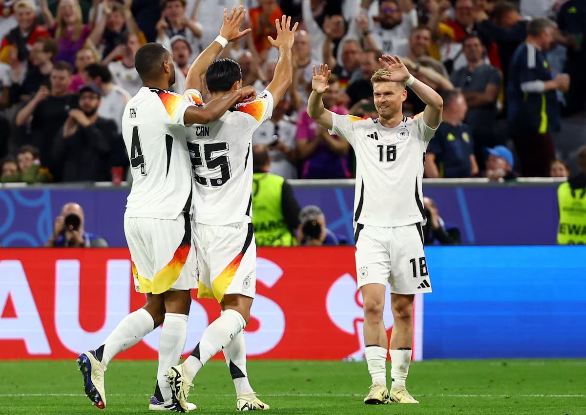 Hosts Germany crush 10-man Scotland 5-1 in Euro 2024 opener