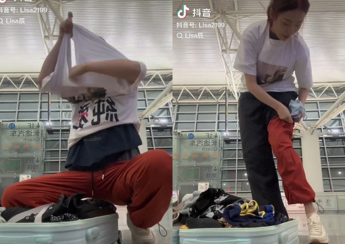 Ultimate travel hack? Chinese tourist wears 2kg of clothes to avoid check-in baggage fee