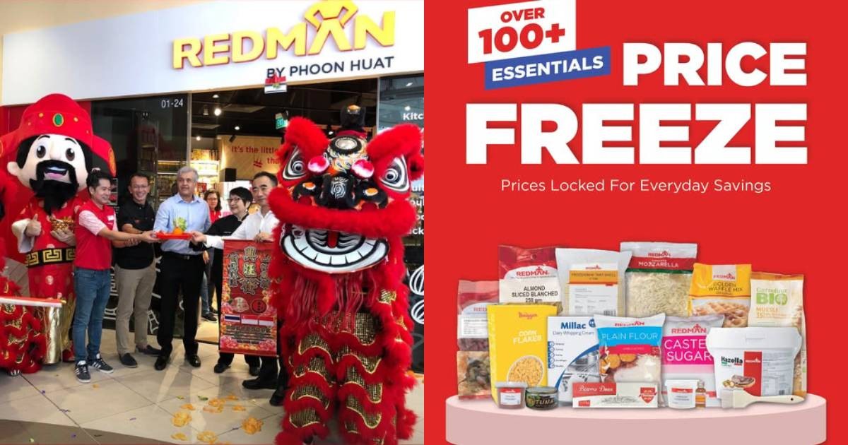 Phoon Huat and RedMan freeze prices of over 100 essential products in June amid rising cost of living
